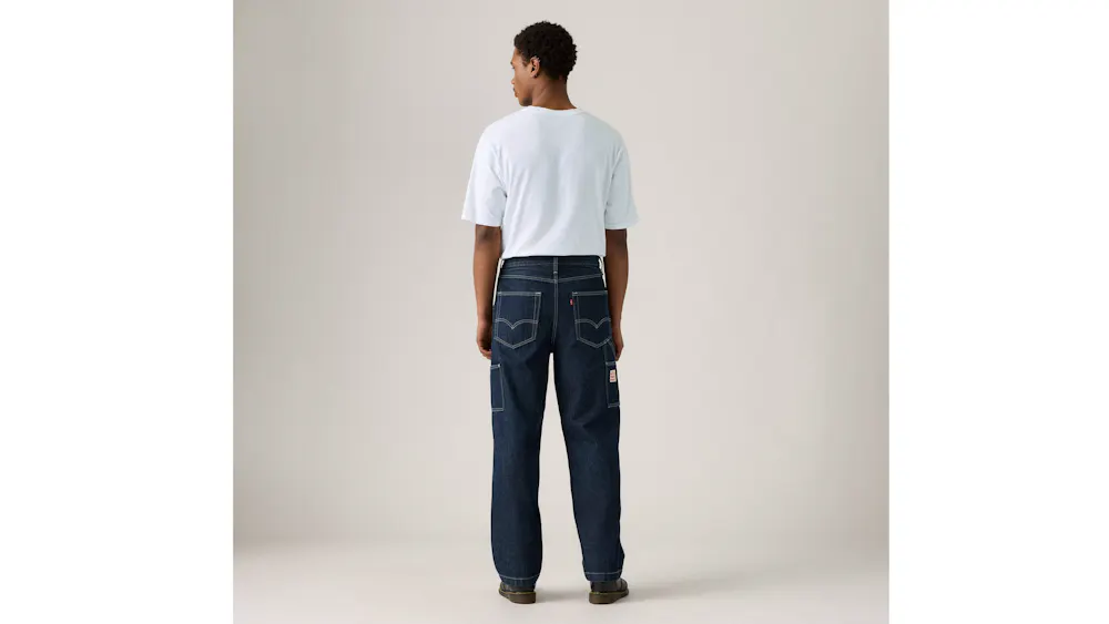 Mørk blå 568™ Loose Straight Double-Knee Carpenter Pants | Herre