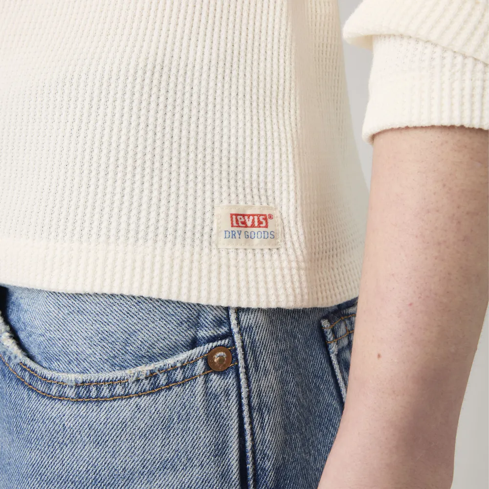 Levi's Donna Dry Goods Maglietta Waffle A Maniche Lunghe – Ispirata Agli Anni '900, Taglio Slim Che Valorizza, Must Have Per Ogni Stagione - 4